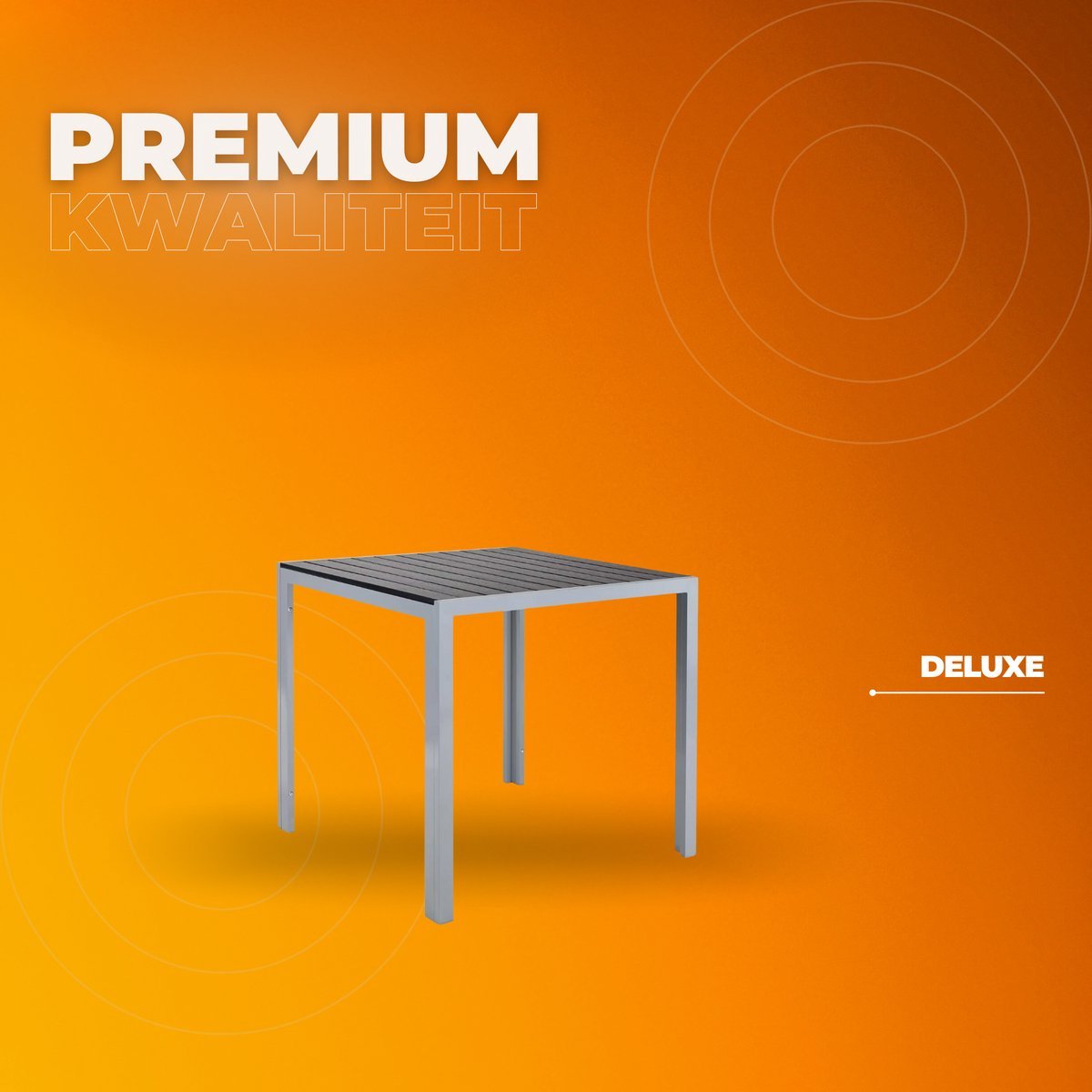 Tuintafel Zyrell - Aluminium - Voor binnen en buiten - Vierkante vijzettafel tuin - Bistrotafel - Eettafel - Hitte- en Weerbestendig - Groen