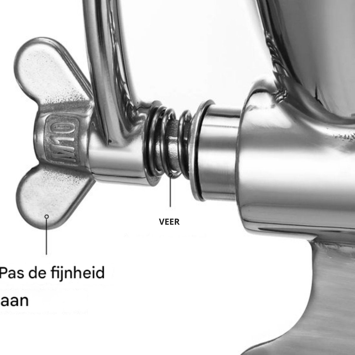 Happyment Koffiemolen Deluxe - Graanmolen – Met Tafelklem - RVS - Handmatig