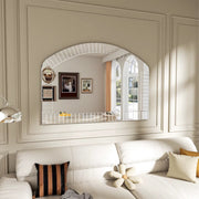 Gebogen Wandspiegel - Venetiaanse Accent Spiegel- Zilver - Glas - Decoratie voor Woonkamer