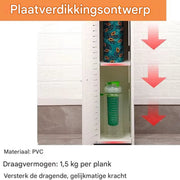 Badkameropbergkast Deluxe - 3-Tier Vloerkast Organizer met Deur - Vrijstaande Toiletrolhouder - Smalle Toiletkast
