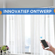 Gemotoriseerde Gordijnrail - Gordijnmotor - met App- & Spraakbediening - 45dB Stil - Lengte 2,15-4,2m