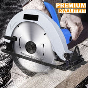 Cirkelzaag Precisa - 1500W - 5000RPM Elektrische Draaibaan - Lasergeleider - 0-45° Schuine Hoek - 180mm Zaagblad - 55mm Zaagdiepte