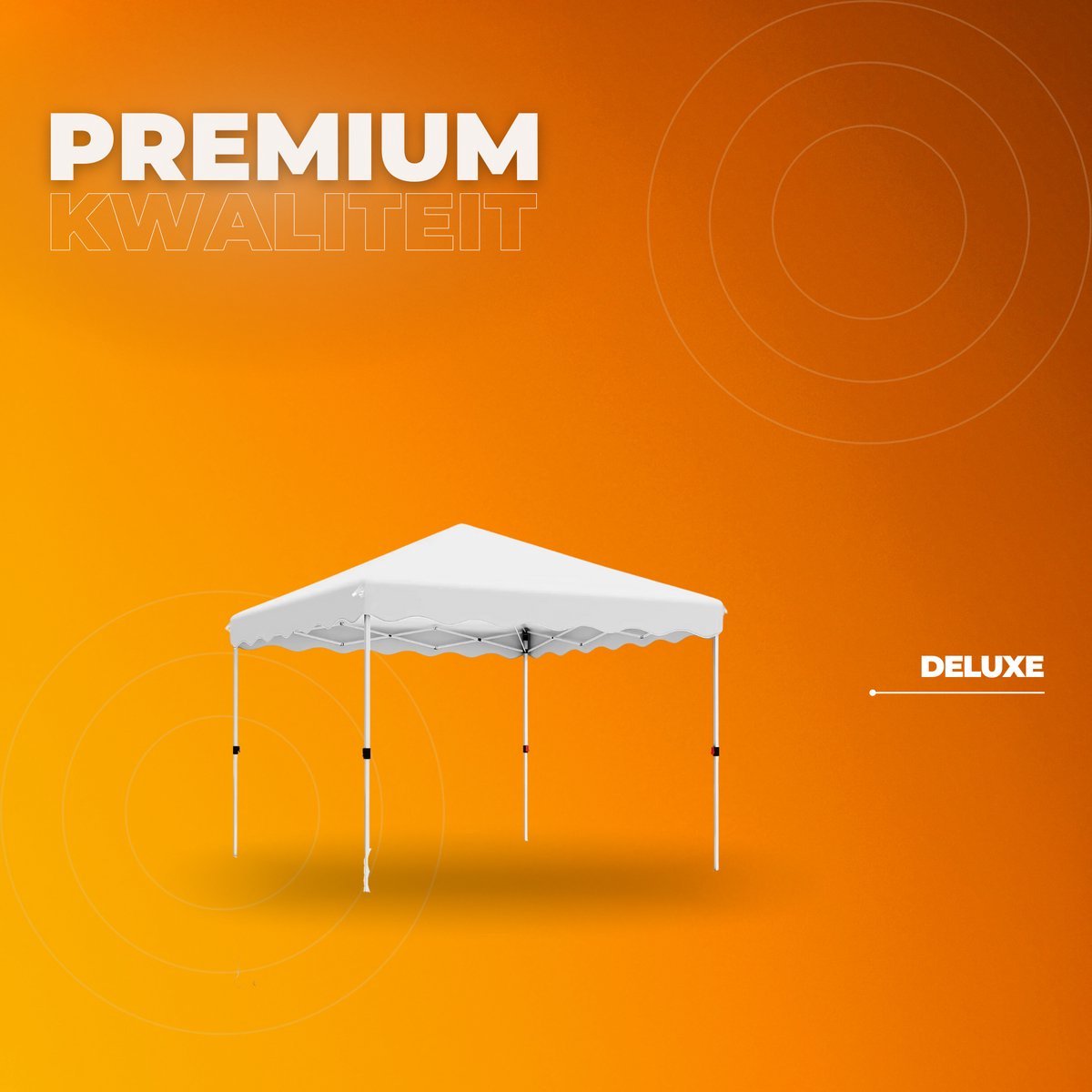 Gazebo Zyrell - Pergola - Paviljoen - Partytent - Strandtent - Voor Terras, Feest en Achtertuin - 3x3m - Wit