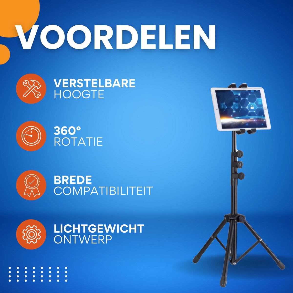 Tablet & Telefoon Statief - Universeel voor 4.7-12.9 Inch - Vloerstandaard - Verstelbaar - Staande beugel