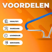 Zwembad leuning - Zwembadleuning accessoires - RVS Rail Steunbalk - 98,9x81,3 cm Leuning - Afrit tot 113 kg