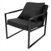 Fauteuil- Voor Woonkamer - Moderne Lounge - Stof /Zwart