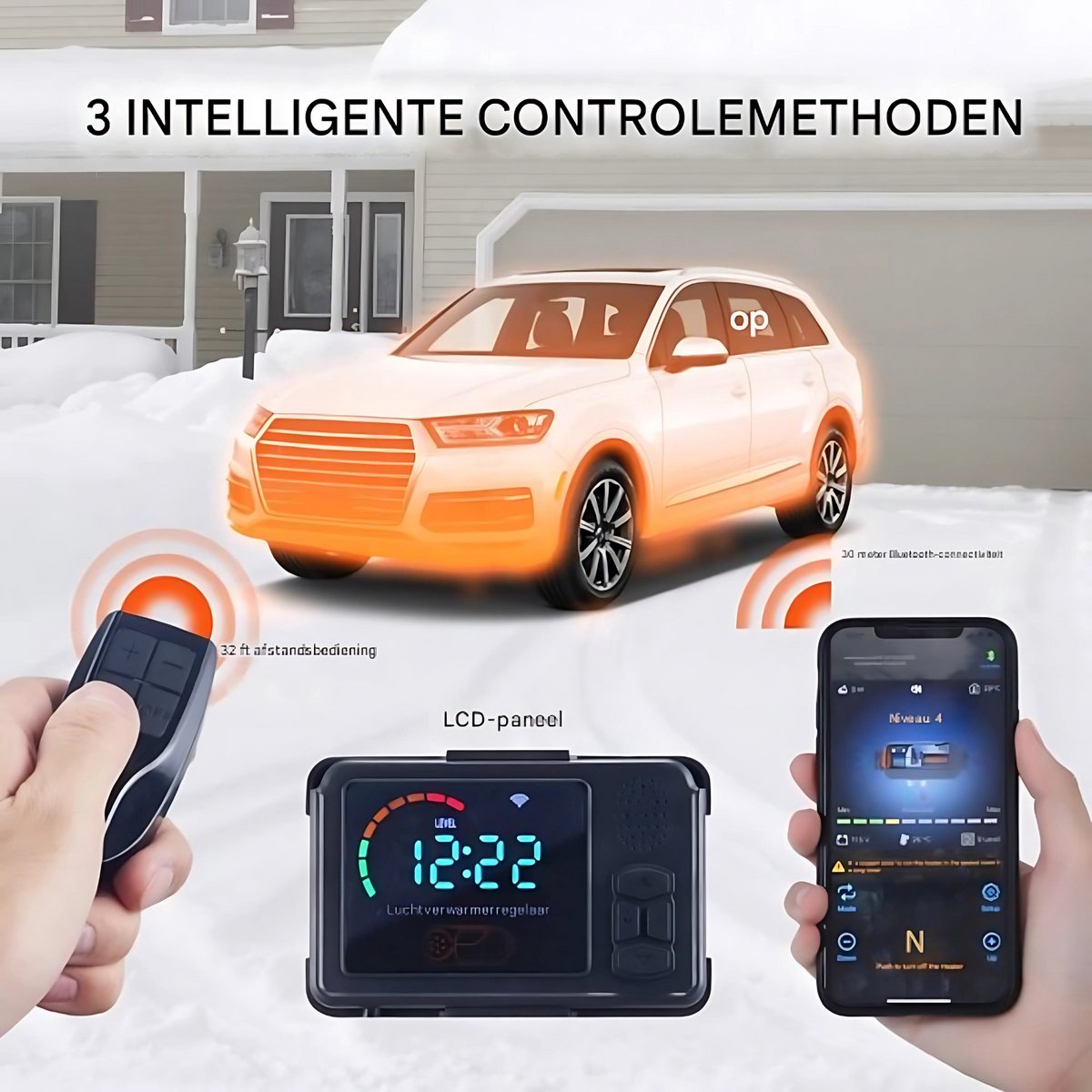 Air Diesel Luchtverwarmers - Verwarming- Heaters- 12V 8KW Standkachel elektrisch - Auto-Dieselverwarming op diesel benzine - 0.16-0.62 l/uur