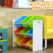 Happyment Opbergkast voor Kinderen - Speelgoedkast - Boekenrek - Boekenkast - Kinderkamer en speelkamer - Hout