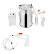 Melkmachine voor koeien - Melkproductie - Vacuumpomp - Voor melkproductie - Met roestvrijstalen emmer - 2-in-1, 10L
