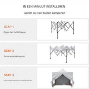 Paviljoen - Opvouwbare Partytent - Tuintent 3x3 m - Voor 6-8 Personen - Kamperen