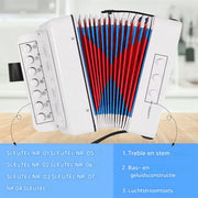 Kinderaccordeon - Speelgoedinstrument - Muziekinstrument voor kinderen - 2-Bass - 7 Noten - Blauw