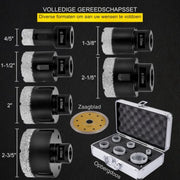 Diamantboorset - Set van 6 Tegelboren - Gecoate Boor - Zwart Booraccessoire