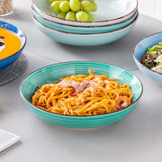 Sorella Serviesset - 6 delig - 6 persoons - Groen/Blauw - Dinerborden - Bordenset - Diepe borden - Ontbijtborden - Servies - Keukenservies