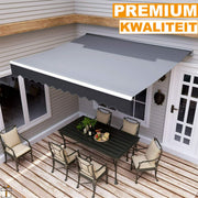 Happyment Zonnescherm handmatig - Zonneluifel - Terras - Tuin - 250 x 300cm