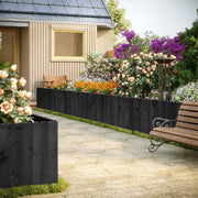 Tuin Gras Gazon Rand - Flexibele Houten Border voor Tuinhek - Tuinafboording voor Outdoor Landschap & Tuindecoratie - 203x20x1.4cm Zwart