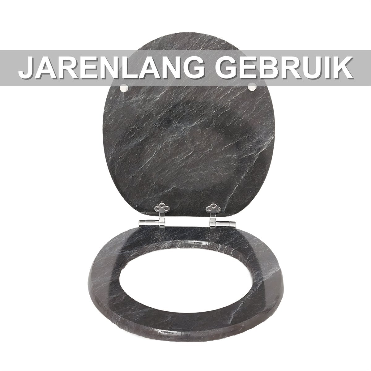WC-bril - Toiletbril – Voor Toilet & Badkamer – Soft-Close - Grijs