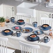 Morencia Serviesset - 48 delig - 8 persoons - Sky blauw - Dinerborden - Bordenset - Diepe borden - Ontbijtborden - Servies - Keukenservies