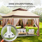 Luxe paviljoen - Partytent - Tuintent - Compact ontwerp - 218x330x300 cm