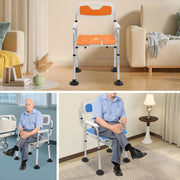 Toiletstoel - Postoel – Voor Thuisgebruik Ouderen & Gehandicapten – Oranje