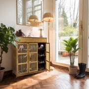 XXL Vintage Schoenenkast - Schoenenrek - 20 paar - Voor Entree - Met deuren