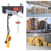 Elektrische takel – Voor garages en magazijnen – 250 kg capaciteit - Bedrade afstandsbediening, 18 m staaldraad – 220 V, 500 W