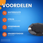 Hondenbed Mumba - Hondenbank - Hondensofa op poten - Hondenmand - Hondenzetel - Comfort en zacht - Afneembaar kussen - 105