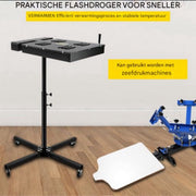 Flitsdroger PRO - 46x46cm - Zeefdrukinkt Droger