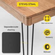 Tafelpoten - 4 Stuks DIY Bureautafelpoten - Metaal Zwart- 91,5 cm Salontafelpoot - Tot 100kg