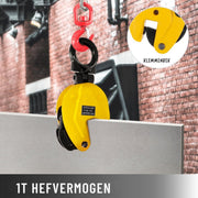 Industriële Verticale Plaat - Hijsklem Staal - 2204 lbs WLL - Klem voor Zware Hefklussen