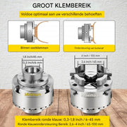 Klauwplaat - 100mm - Slijpen, frezen, draaien - Hout en metaal - 4 kaken - Zelfcentrerend Bankschroef
