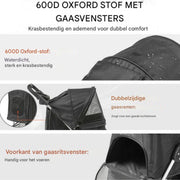 Hondenwandelwagen - Voor honden & katten - Puppy Kinderwagen - Huisdierbuggy - Huisdier