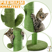 Happyment® Unieke Cactus Krabpaal voor Katten - Zachte Kattenmand hangmat - Kattenspeelgoed - Geschikt voor kleine kittens - 93 CM