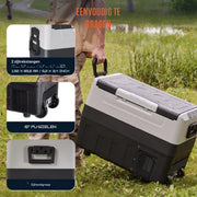 Koelbox en vriezer - Auto koelbox - Friggo - Met display - 45L - Zwart - Met wielen