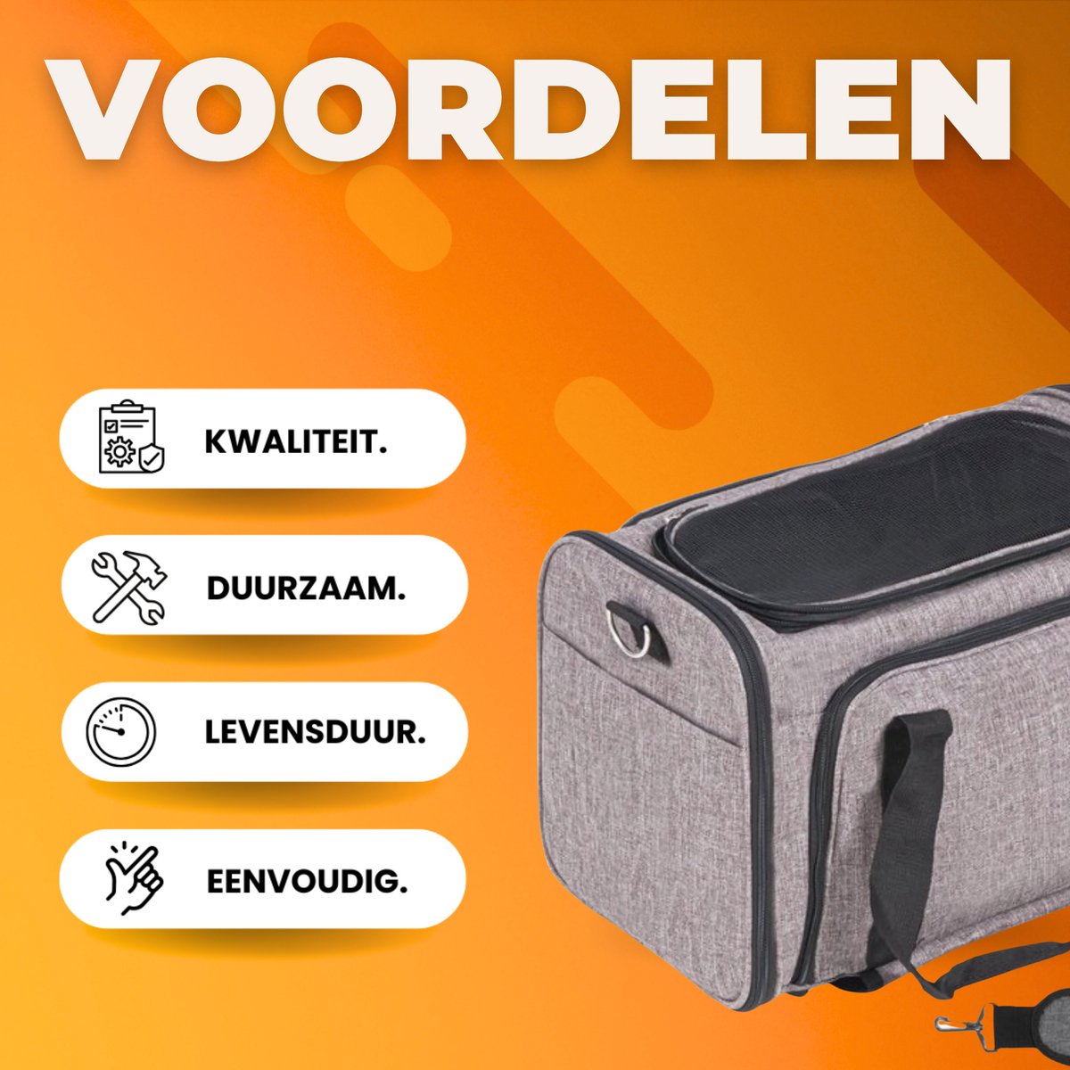 Hondentrolley - Hondenbuggy inklapbare- Opvouwbare Hondenrugzak met 4 Wielen - Kattentransporter- Duurzaam en stevig- 11,3kg Draagvermogen - Draagtas met Opbergtassen