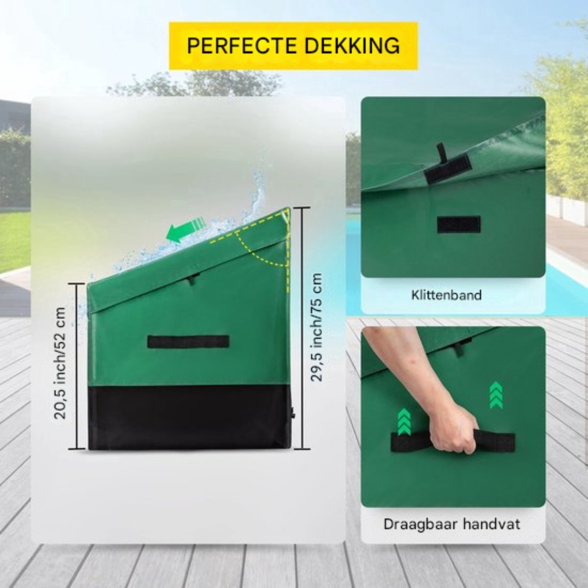 Happyment Tuinkussenbox - Tuinbox - Opbergbox - Waterdicht - 100L