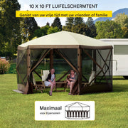 Pop-up tuinhuis - 8 persoons - Luifel - Buitenverblijf - Waterdicht