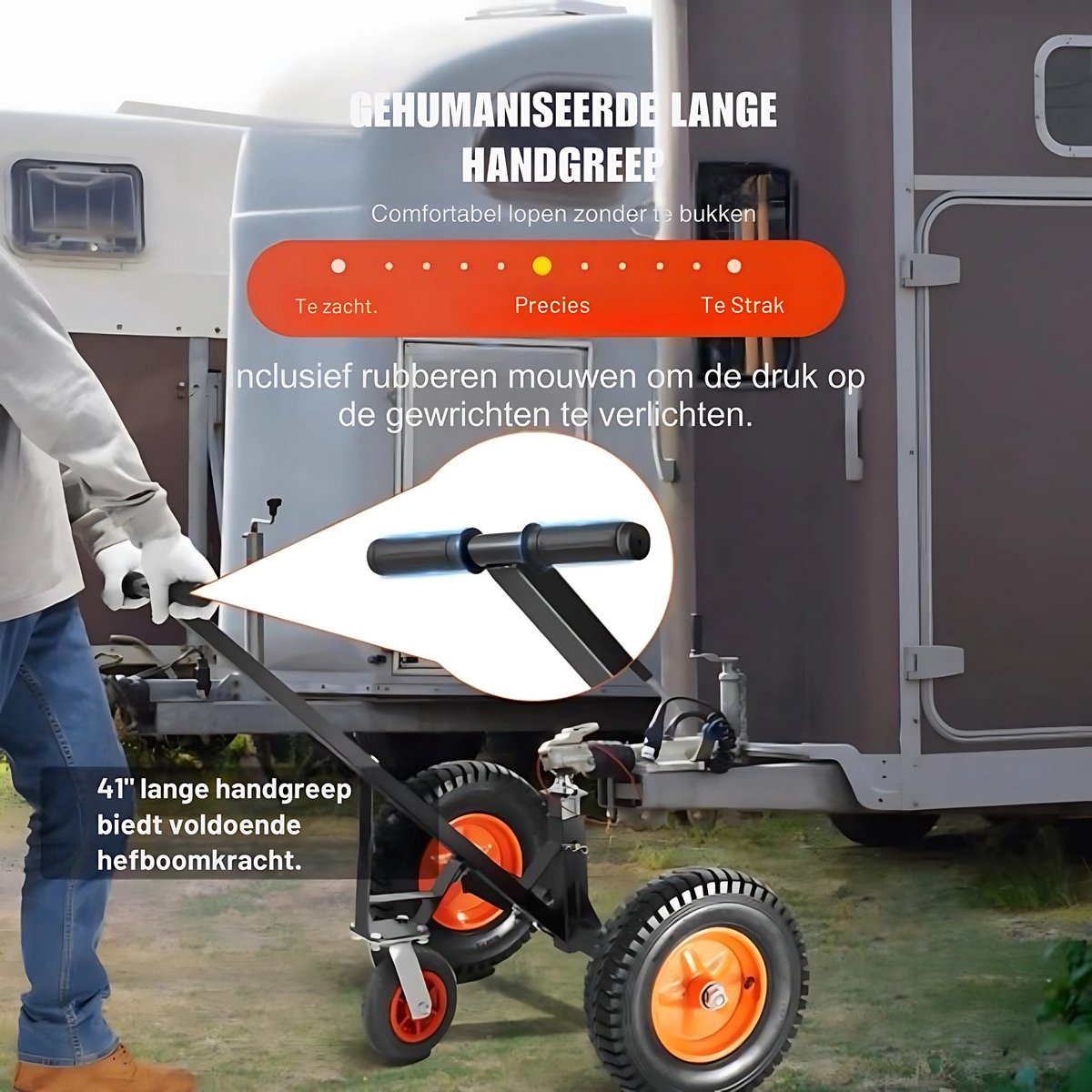 Camping Aanhanger – 454kg Verstelbare Caravan Trailer – Voor Tent of Bagage Transport