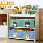 Happyment Boekenkast voor kinderen - Speelgoedkast - Kinderkamer - Opbergkast kind - Boekenrek - Hout - 83x30x98cm