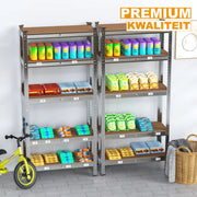 Garageplanken Quorin - 5-Tier Verstelbare Metalen Opbergplank - Racking Unit voor Loods 200x100x50cm, 875kg Capaciteit