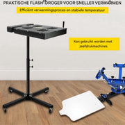 Zeefdruk Flitsdroger - 40x40 cm - Professionele Uitharding