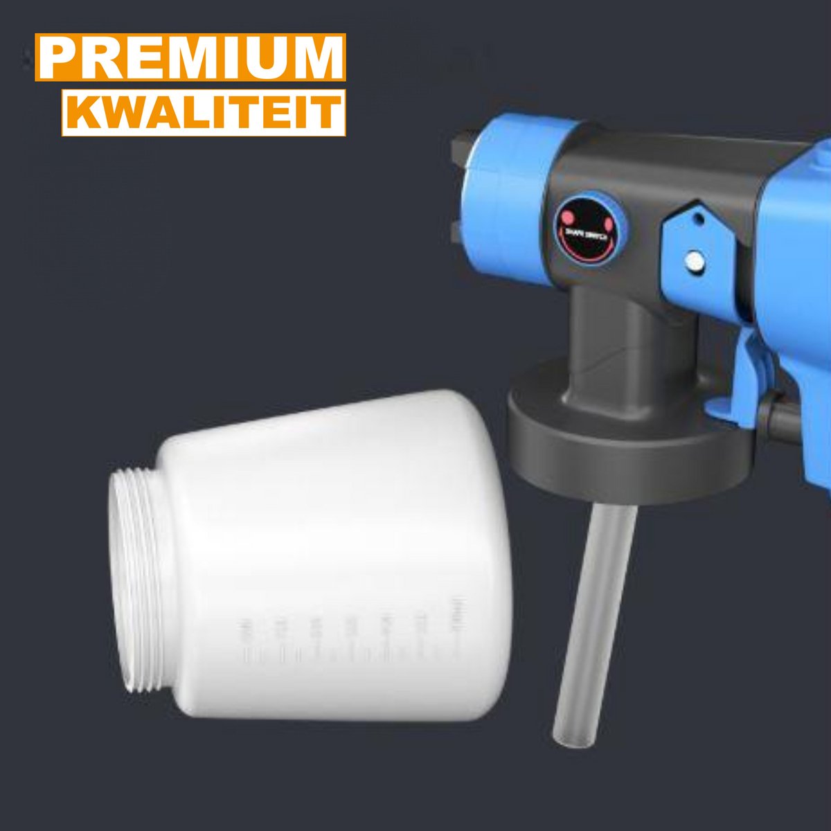 Elektrische Verfspuit - 1000ML Draagbaar Verfspuitpistool - 3 Spuitpatronen - Voor Hekwerk, Muren & Terrasplanken