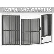 Hoek Hondenbench - Hondenkrat - Hondenkennel - Hoekvormig - Hondenhok - Voor Kleine & Middelgrote Honden - Wit