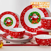 Regal Serviesset – Kerst 4 persoons – 12 delig – Keramisch – Eetborden – Kleine Borden