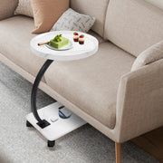 Bijzettafel- Voor Woonkamer / Sofa - C-vormige - Wit
