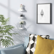 Happyment Luxe Wandplank Zwevend - 10,5cm - Zwevende wandplanken tegen muur - Wandrek - Fotoplank kinderkamer - Boekenplank - Hout MDF - Wit - Set van 3