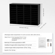 Bureau organizer - Brievenbak A4 - Desk - 36 Vakken - Accessoires - Zwart