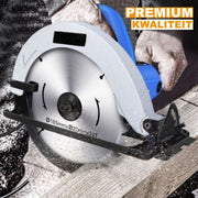 Cirkelzaag 1500W Ravon - 5000RPM Elektrische Draaibaan - Lasergeleider - 0-45° Schuine Hoek - 180mm Zaagblad - 55mm Zaagdiepte