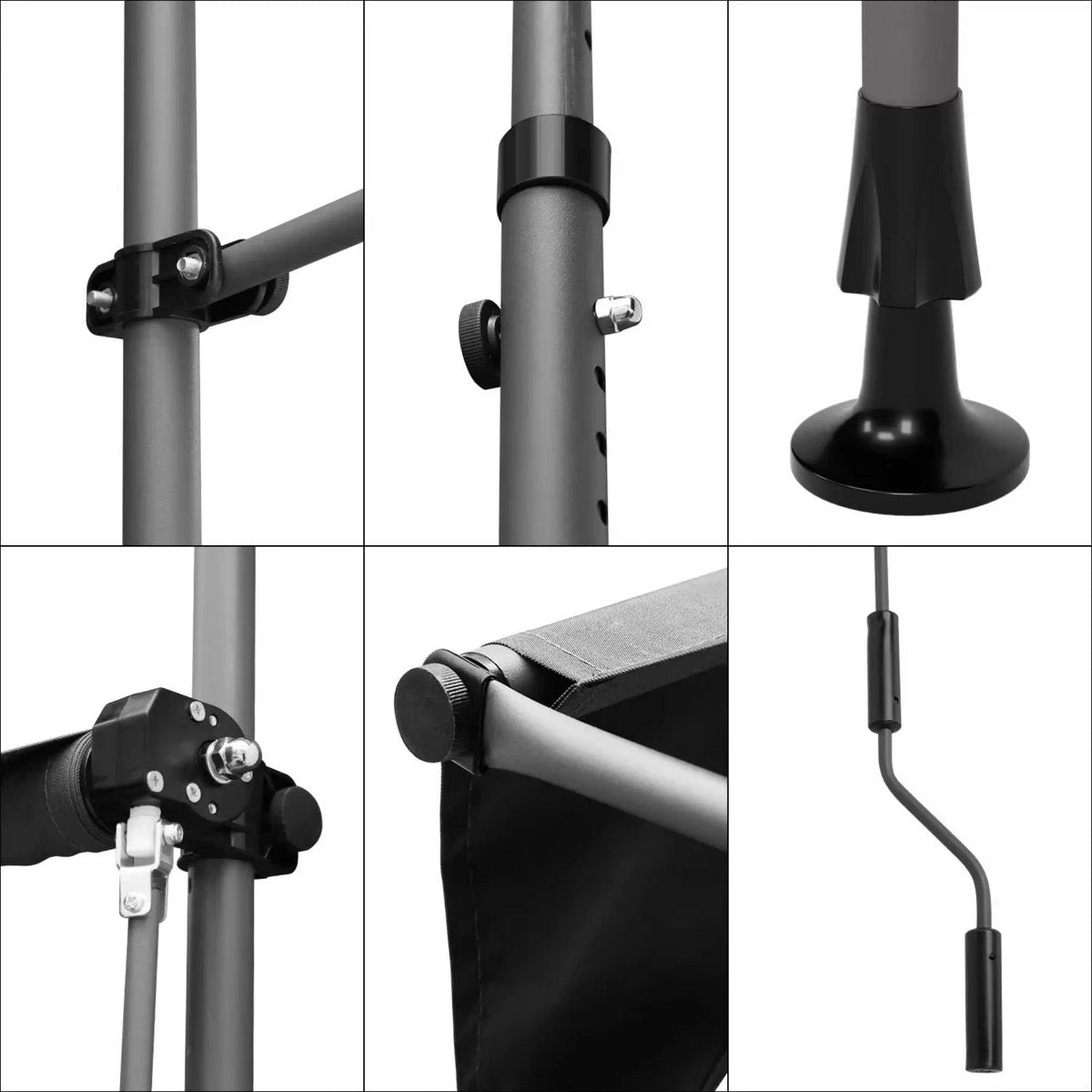 Zonneluifel - 350cm - Ook als balkonluifel - Terras - Knikarmscherm zonnescherm - Uitschuifbaar - PU Coating - In Hoogte Verstelbaar
