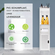 Ruime Badkamervloerkast - Vrijstaand Slank Badkamermeubel - Papieren Handdoeklade - Kastopbergorganisator - Huismeubilair