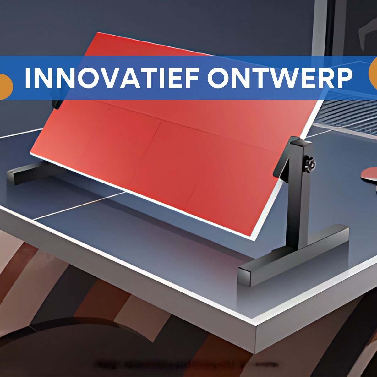 Tafeltennis trainier - Bounce board - Pingpong - Met 8 rubberen blokken en 360° verstelbare hoek - Duurzaam trainingsbord